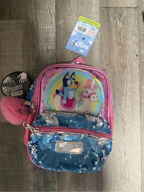 Kids Sequin Mini Backpack - Pink and Blue